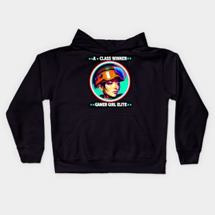 A-Class Winner Gamer Girl Elite Kids Hoodie